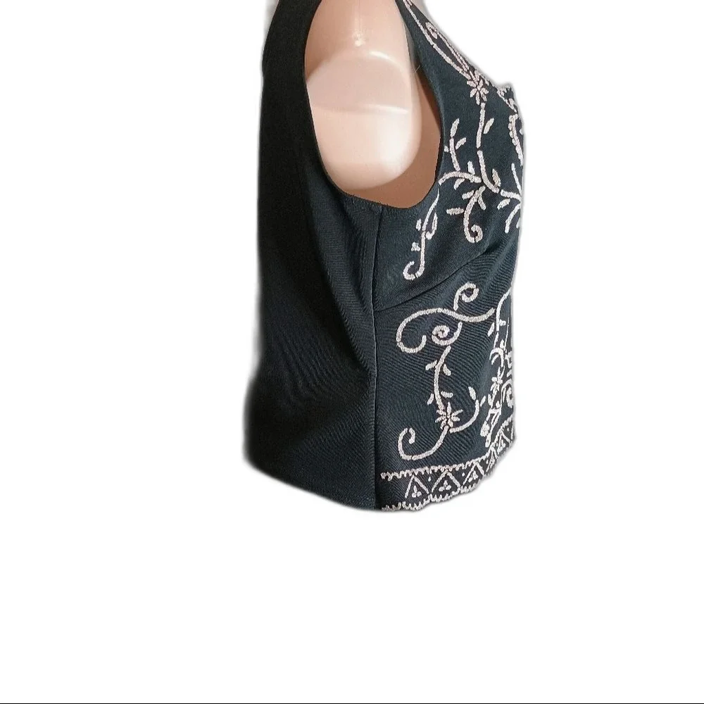 MSK Elegant Black Beaded Top And Skirt Formal